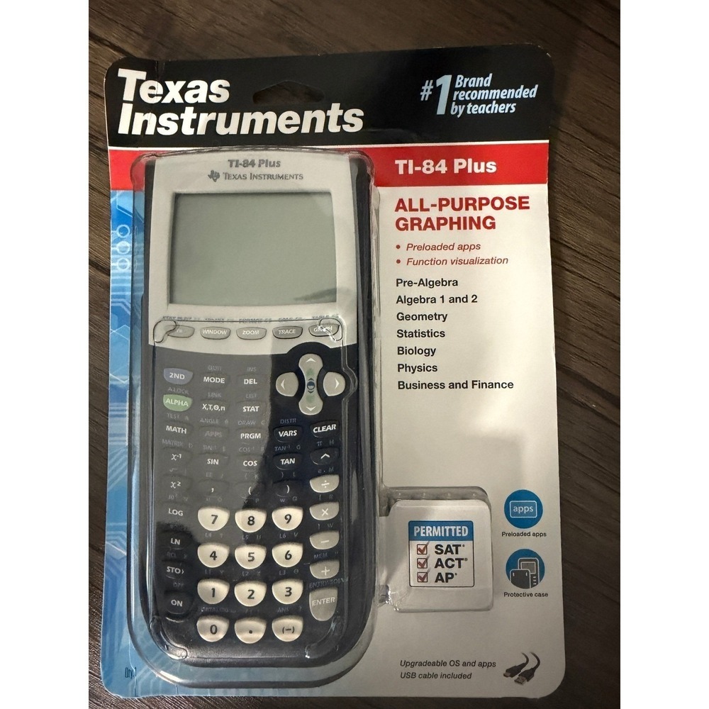 Texas Instruments TI-84 Plus Graphing Calculator New Sealed Black Silver - Picture 4 of 4